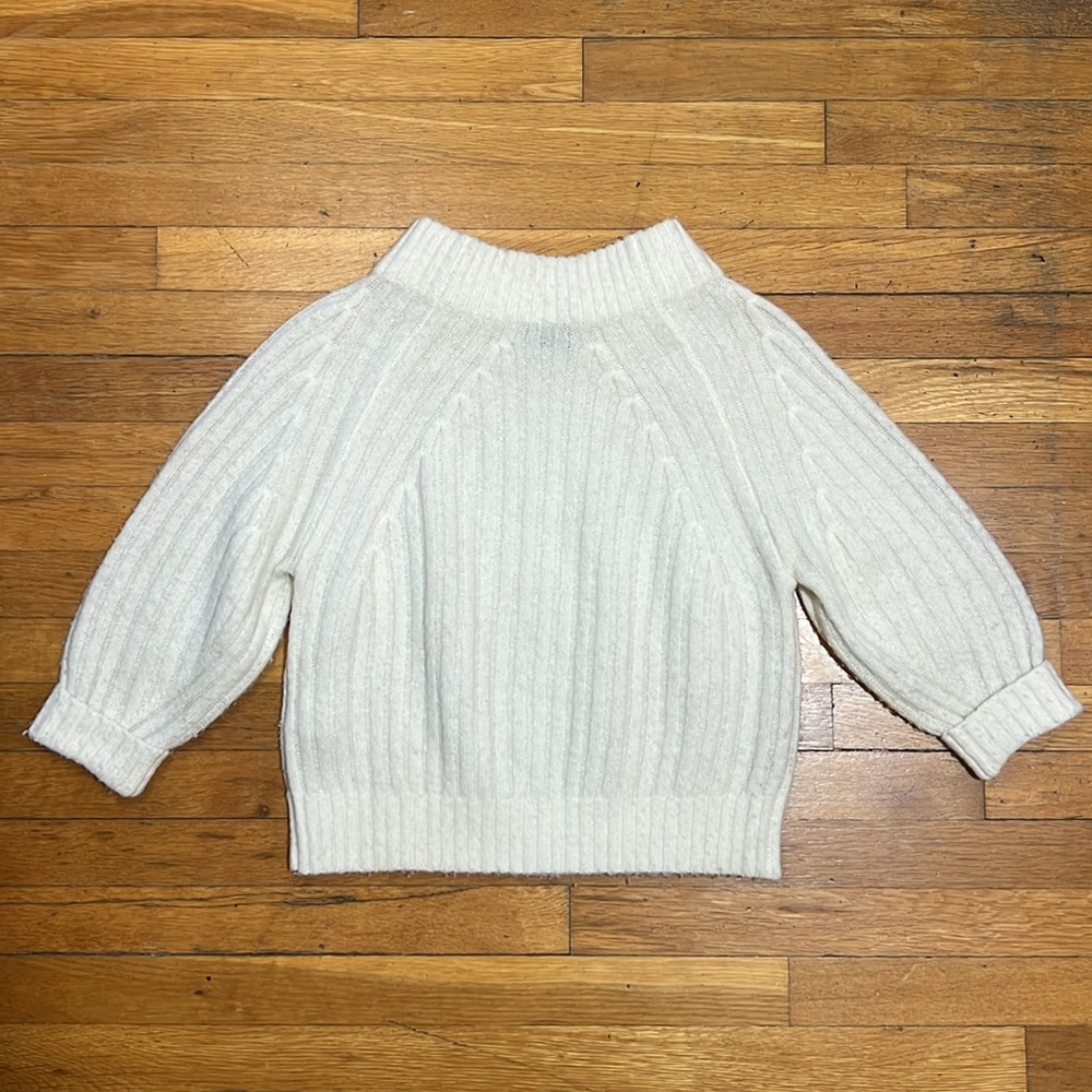 3.1 Phillip Lim 3/4 Sleeve Lofty Rib Alpaca Blend Sweater, size XS - Picture 11 of 11